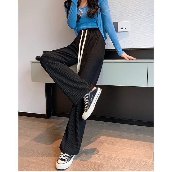 Quần ống rộng Lưng Cao Kiểu Hàn Quốc