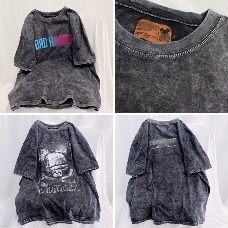 [MHSneakers] Áo thun loang xám unisex, áo thun form rộng tay lỡ (ảnh thật 100%) | BigBuy360 - bigbuy360.vn