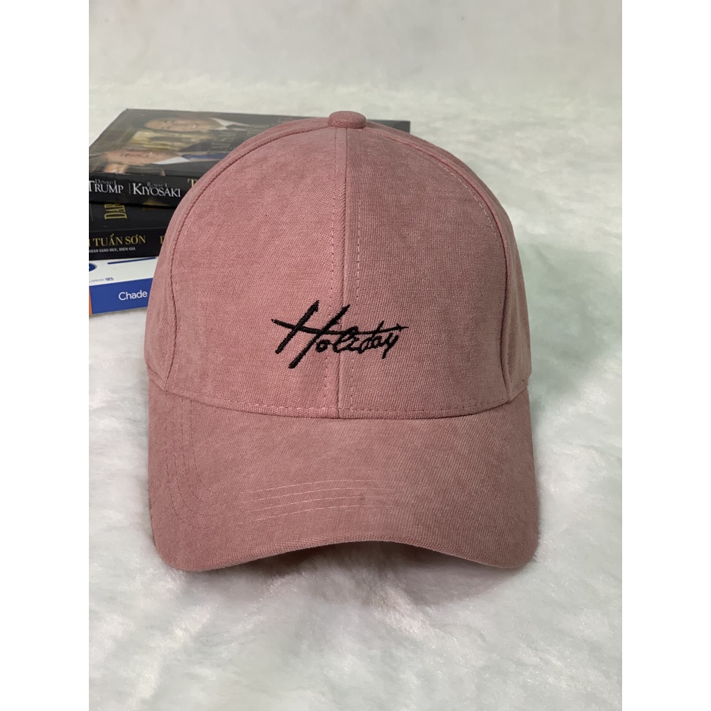 Mũ lưỡi trai nam nữ thêu chữ holiday though form unisex MS002 phong cách Ulzzang Thời trang PONIVA siêu hot