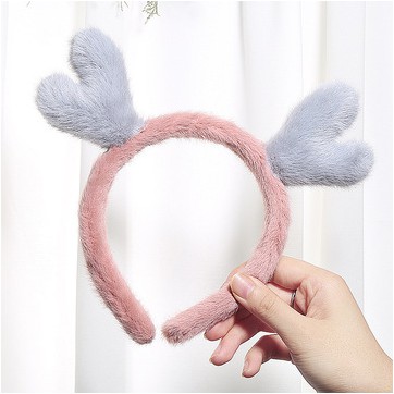 Bờm Cài Tóc Trái Tim Lông Thỏ Dễ Thương Cute Phong Cách Hàn Quốc Teen Store TS1035