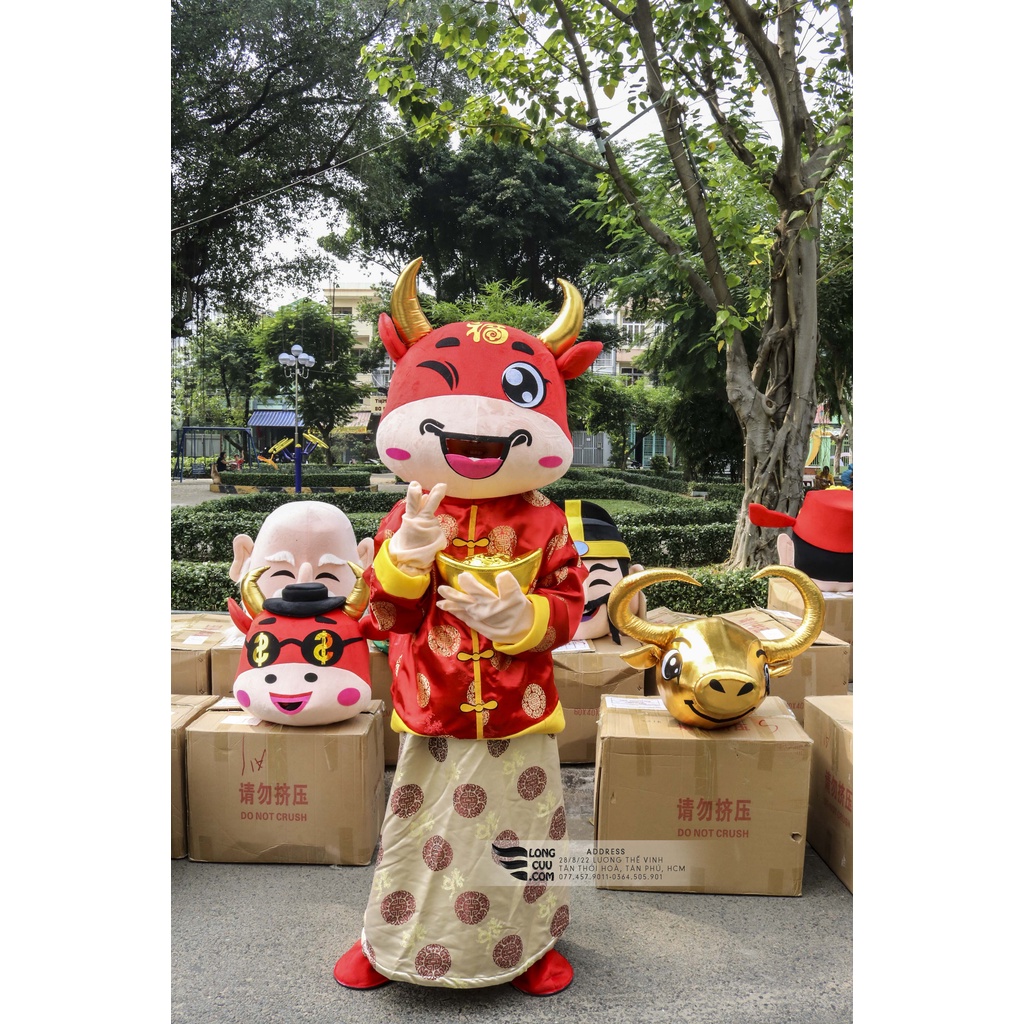 Trang Phục Thần Tài- Mascot- mascot Trâu.