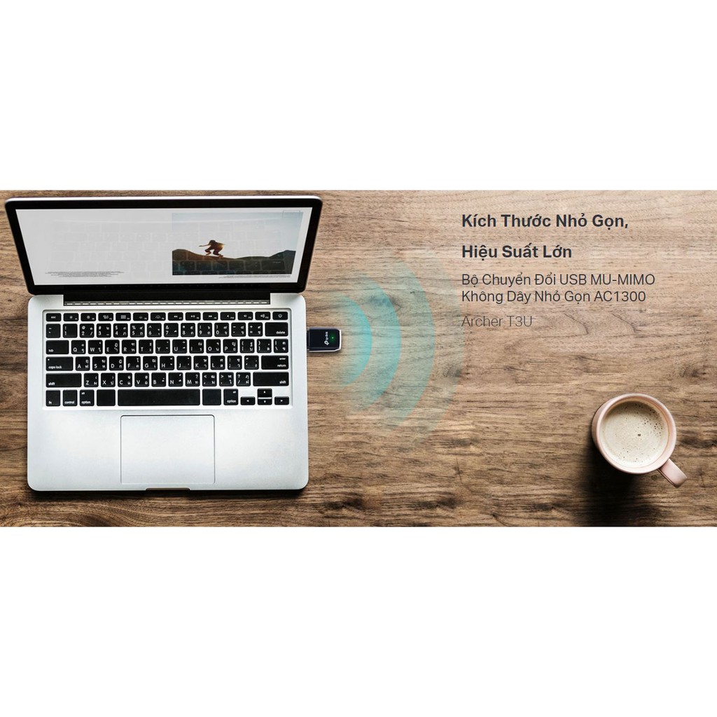 USB Thu Sóng Wi-Fi MU-MIMO Mini AC1300 TP-LINK Archer T3U