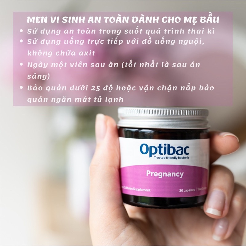 Men vi sinh OptiBac Probiotics For Pregnancy cho mẹ bầu và cho con bú