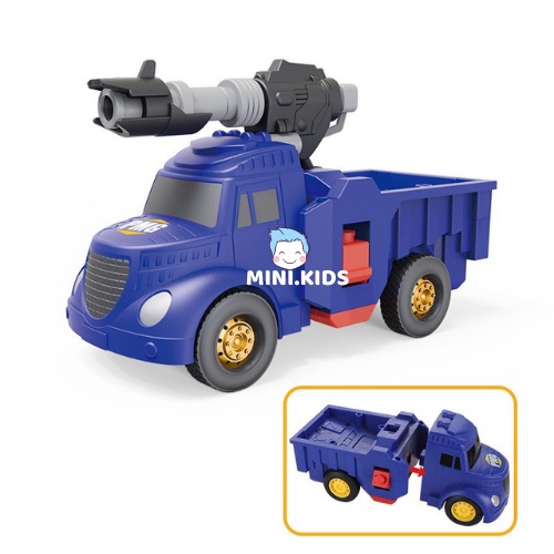 Bộ Xếp Hình Đồ Chơi Lắp Ráp Biến Đổi Siêu Nhân Robot Từ Các Xe Công Trình Trí Tuệ 5 trong 1 Cho Bé Thích Khám Phá