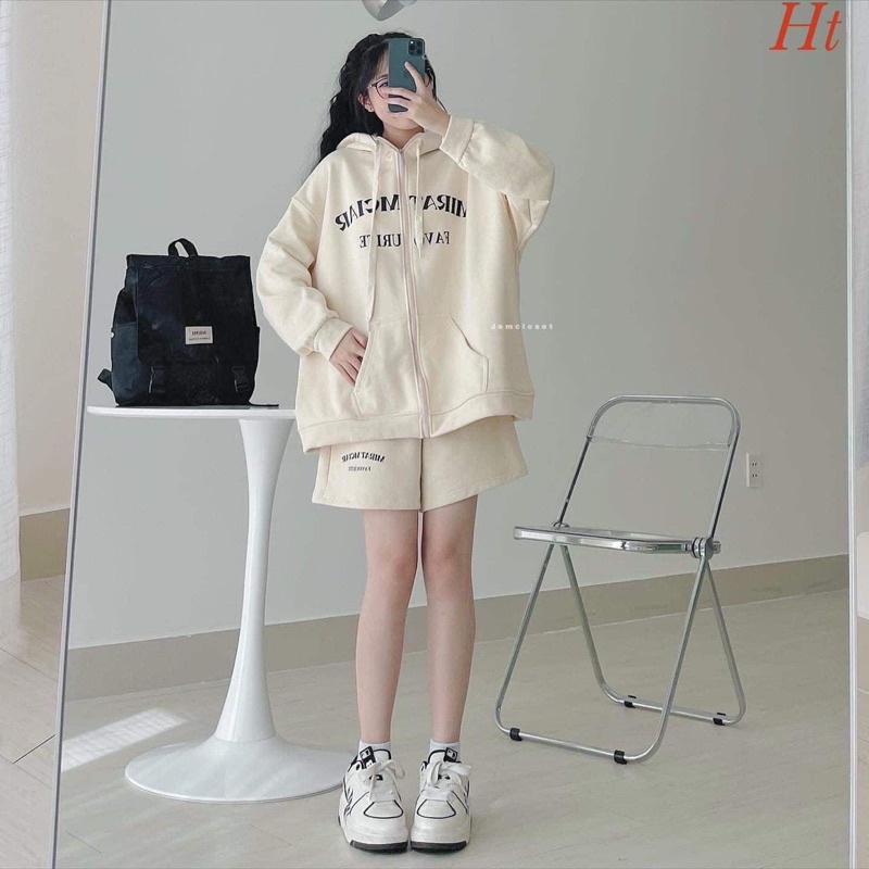 Bộ Mira áo khoác quần đùi H2B368