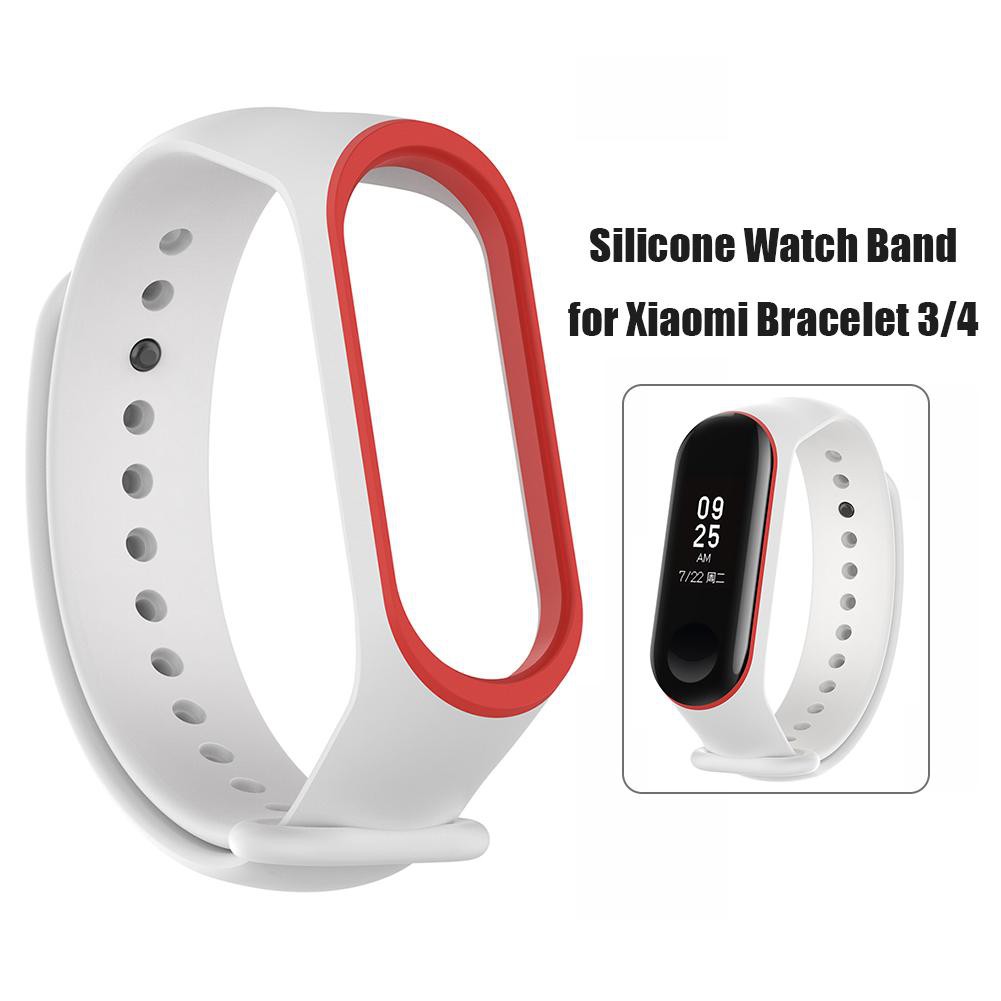 Dây đồng hồ thông minh bằng silicon thay thế cho Xiaomi Miband 3 4