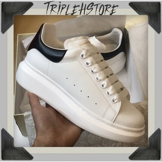 [TripleHStore] Giày Mcqueen Gót Đen ''Gót Da'' Cao Cấp [Full Phụ Kiện]