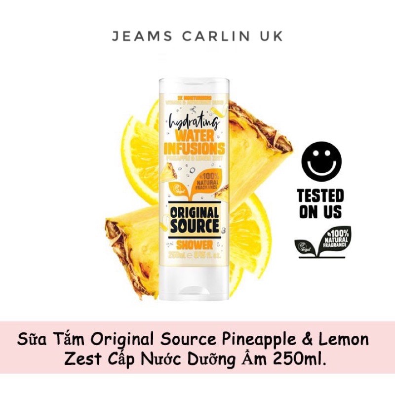 Sữa Tắm Original Source Pineapple & Lemon Zest Cấp Nước Dưỡng Ẩm 250ml