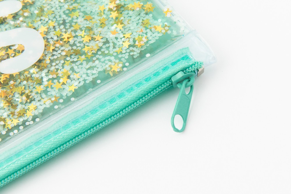 Túi Đựng Bút ARTBOX Hàn Quốc Chất Lỏng Kim Tuyến Lấp Lánh Màu Bạc Hà