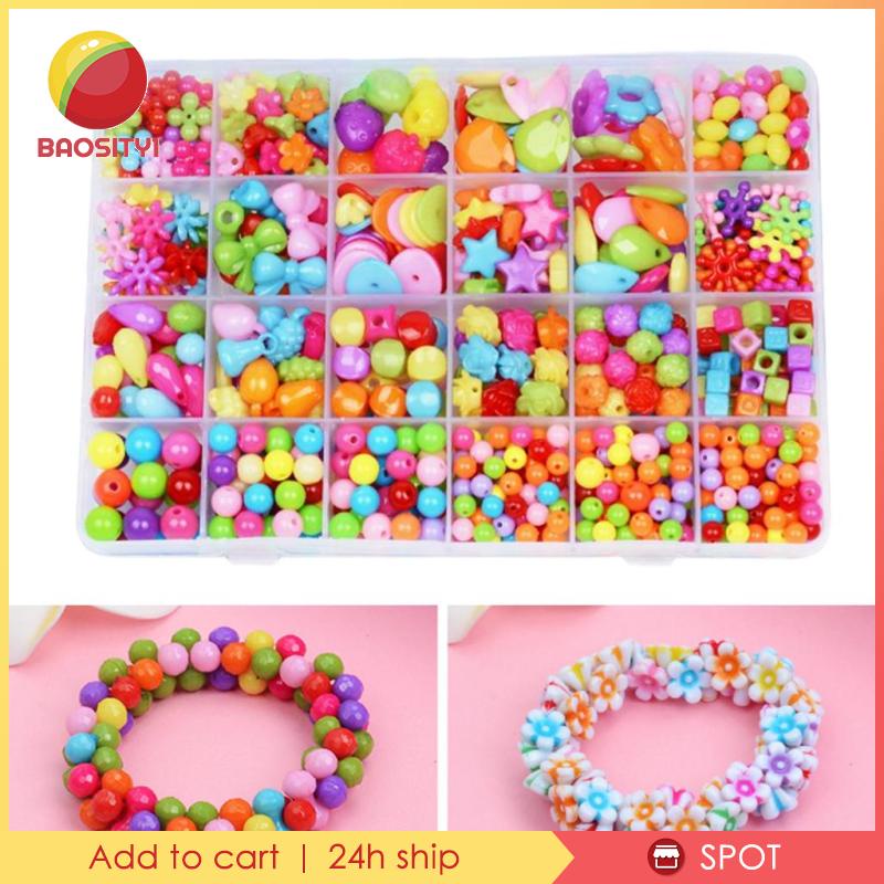 Bộ 450 Hạt Xâu Chuỗi Làm Trang Sức Cho Bé