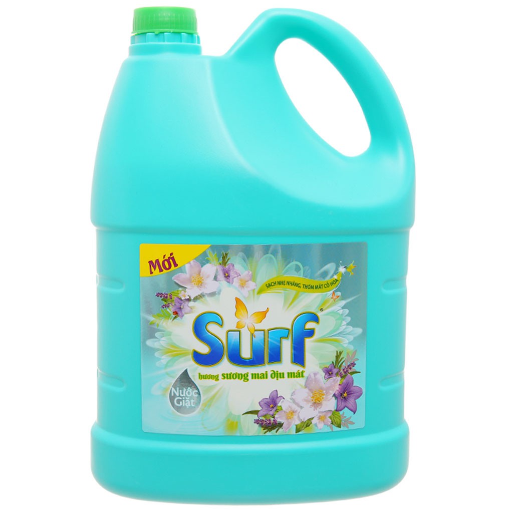 Nước Giặt Surf Hương Sương Mai Dịu Mát Túi 3,8kg (Sạch nhẹ nhàng, thơm mát cỏ hoa)