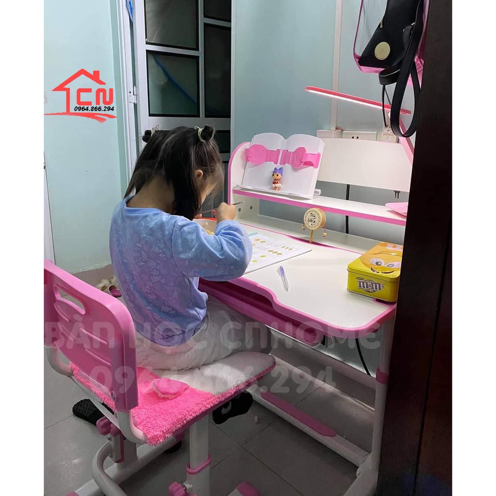 Bộ bàn ghế cho bé chống gù chống cận thông minh CnHome R8 🎁𝑭𝑹𝑬𝑬𝑺𝑯𝑰𝑷🎁TẶNG ĐÈN HỌC, ĐỆM NGỒI, CHỐNG CẰM VÀ KẸP GIỮ SÁCH | BigBuy360 - bigbuy360.vn