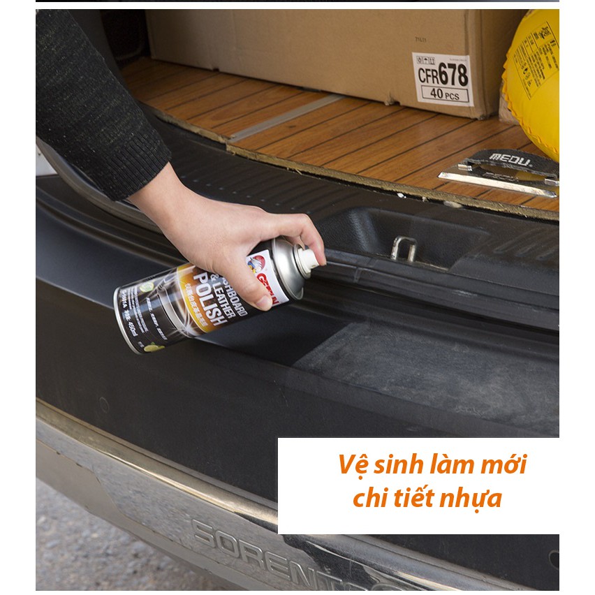 Xịt vệ sinh làm mới Taplo Tapli chi tiết nhựa ô tô Getsun G-2007A 450ml