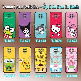 Ốp lưng Vsmart Aris/ Aris Pro dẻo đen in hình Hoạt hình cute