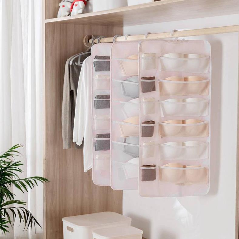 Túi treo quần lót ao lót,tất vớ 30 ngăn 2 mặt tiện lợi bảo quản Đồ Đạc Phụ Kiện Quần Áo Đồ Lót Nữ