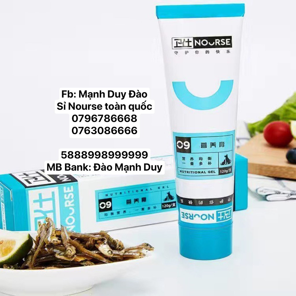 NOURSE 09 : GEL DINH DƯỠNG KÍCH ĂN DÀNH CHO CHÓ MÈO GIÚP NGON MIỆNG TĂNG CÂN (BAO GIÁ RẺ NHẤT TOÀN QUỐC , CÓ BÁN SỈ )