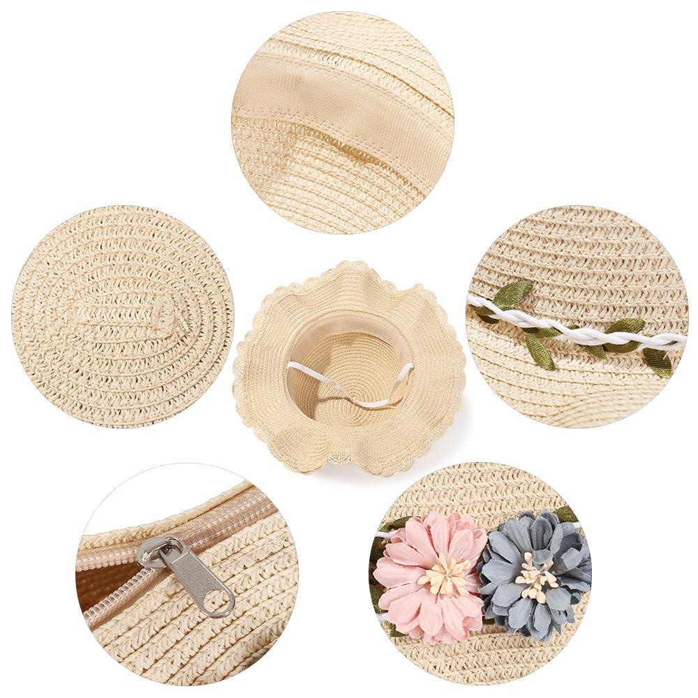 Nón Cối Rộng Vành Phối Hoa Đi Biển Cho Nữ