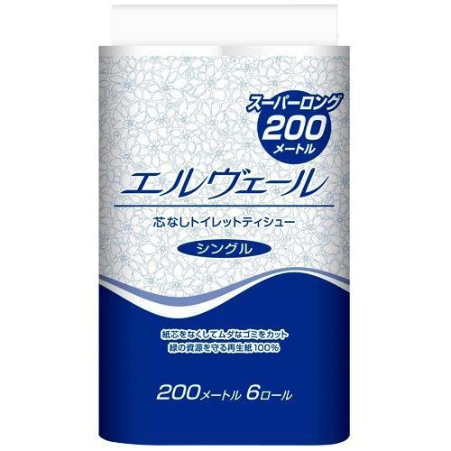 Lốc 6 cuộn giấy vệ sinh Daio Elleair 200m