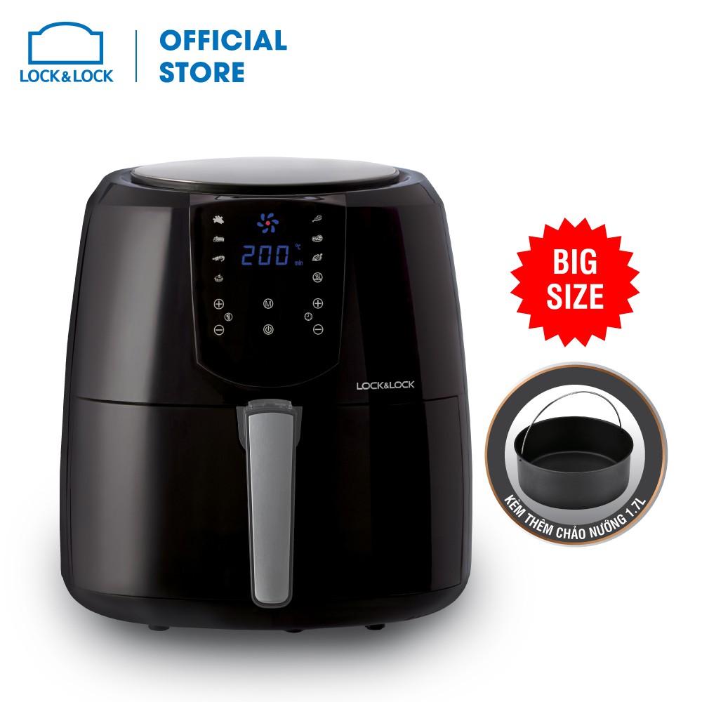 Nồi Chiên Không Dầu Lock&Lock Jumbo Plus Air Fryer 5.2L Màu-đen EJF357BLK #7