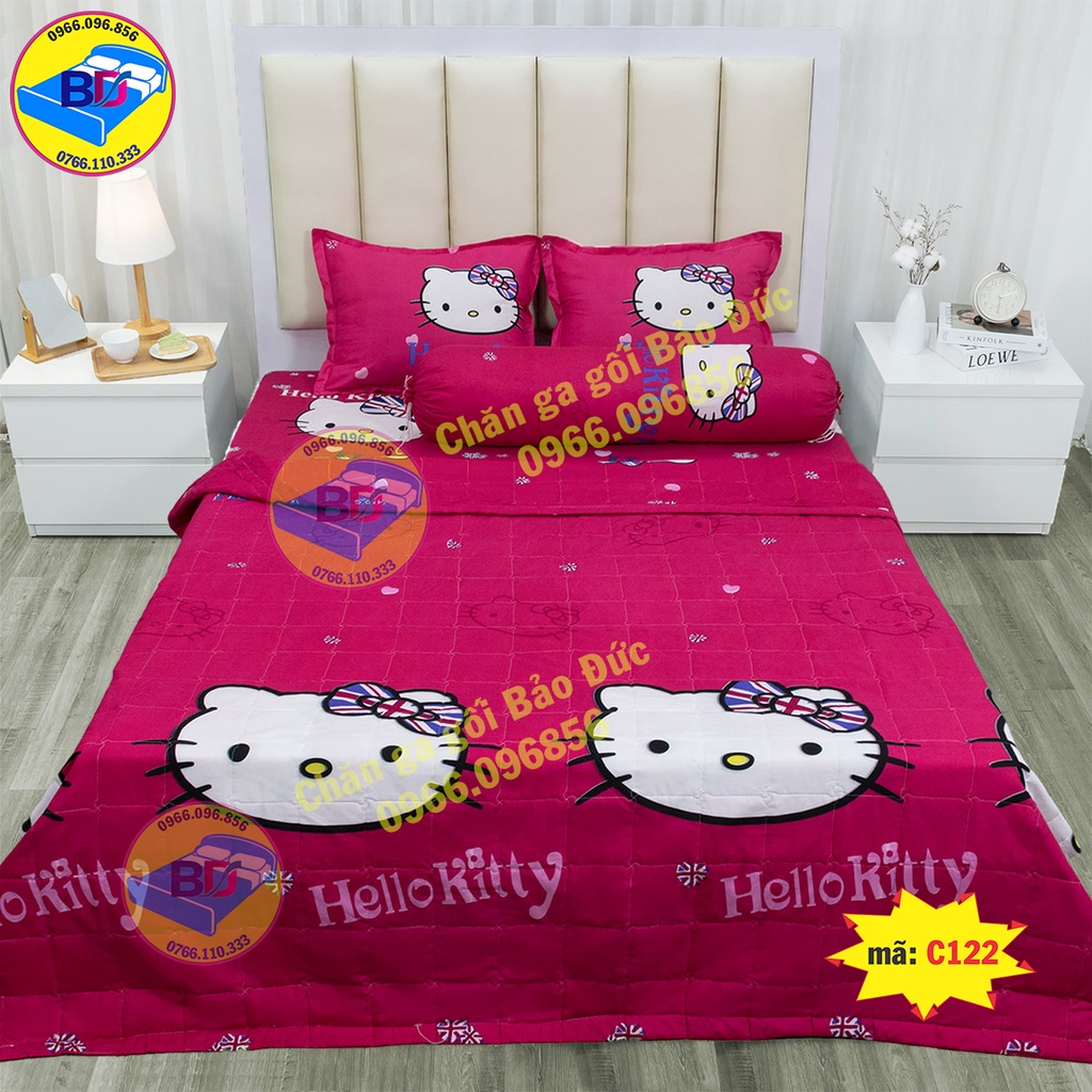 Bộ chăn ga gối sét hè 5 món chăn hè trần bông cao cấp