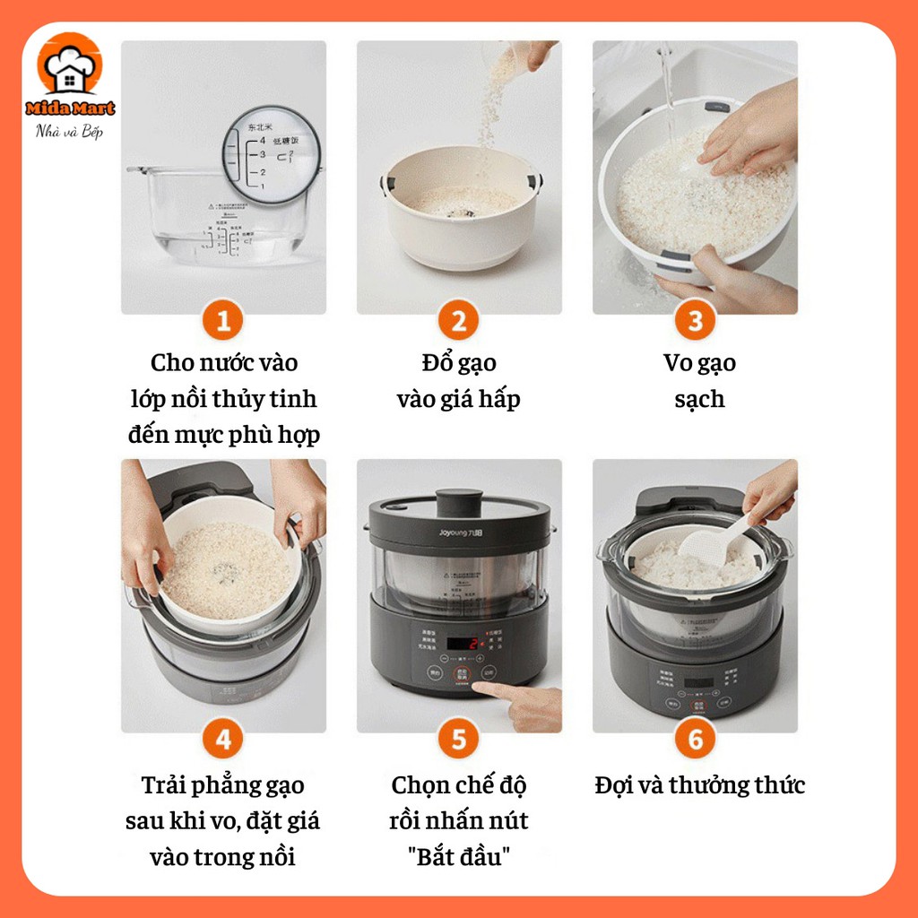 🔥 NỒI CƠM ĐIỆN 3L ĐA CHỨC NĂNG CHÍNH HÃNG JOYOUNG F30S-S160 BẢO HÀNH 6 THÁNG 🔥
