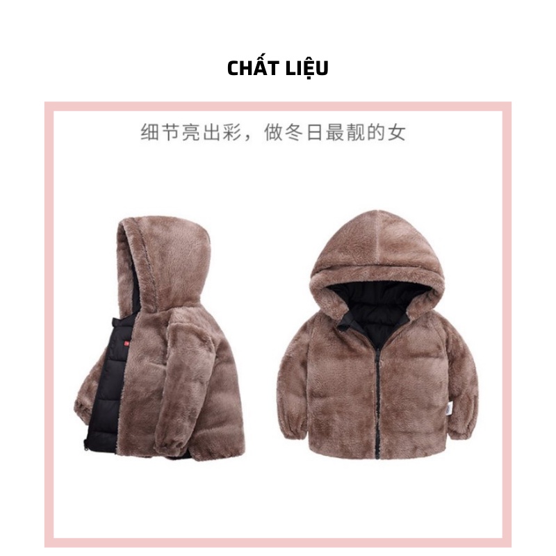 Áo phao béo lót lông cho bé khoác hàng Quảng Châu cao cấp siêu ấm trai gái  thời trang trẻ em BADAYO 0222200222