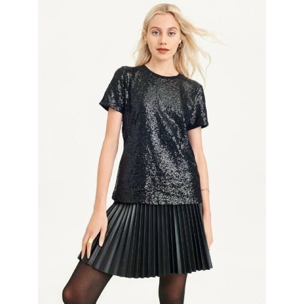 Áo Tshirt nữ DKNY SEQUIN xuất xịn