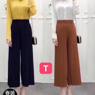 quần dập ly ống rộng hình thật trải sàn