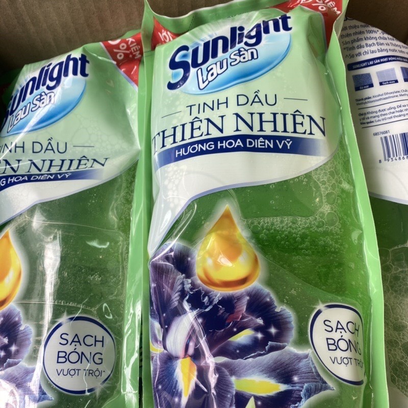 Nước lau sàn nhà Sunlight hương hoa diên vỹ túi 1kg