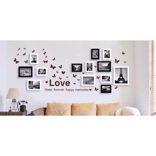 Bộ 13 khung ảnh kèm decal bướm