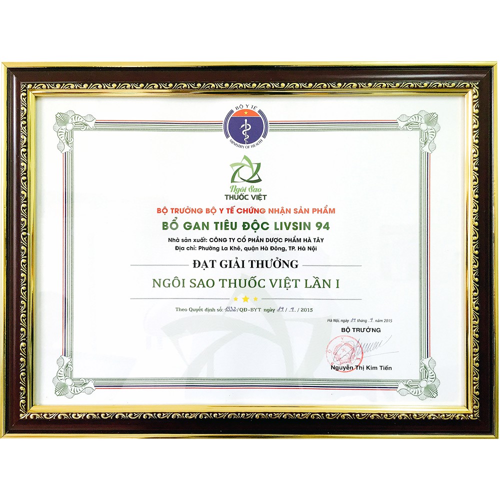 Bổ gan giải độc Livsin 94 Forte - Giúp bảo vệ gan, hạ men gan, thanh nhiệt, giảm mệt mỏi, nóng trong người Livsin94