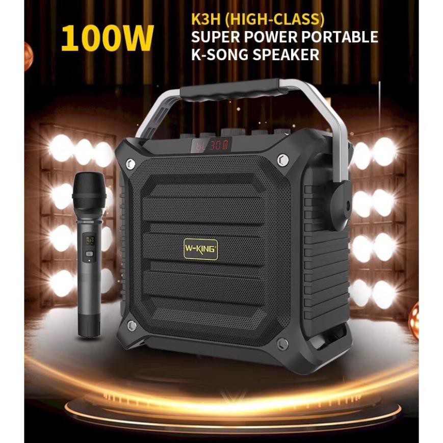 Loa di động Karaoke W-King K3H 100W tặng kèm 1 mic - BH 12 tháng
