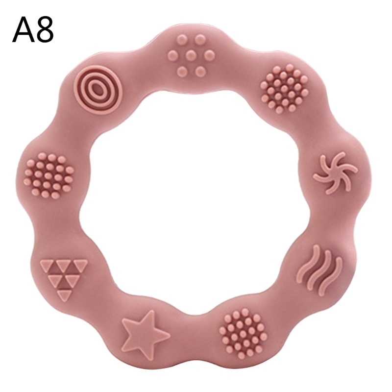 Đồ Chơi Ngậm Nướu Hình Vòng Tay Hoạt Hình Bằng Silicone Dành Cho Em Bé