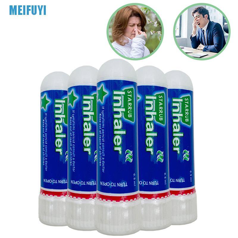 [Hàng mới về] Bộ 5 ống tinh dầu hít mũi Starrub giảm tình trạng kích ứng mũi bằng thảo dược tự nhiên 439v