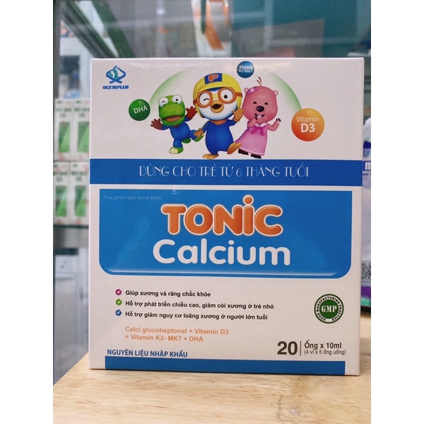 Canxi nano D3 + MK7 nước cho trẻ em Tonic Calcium ,bổ sung canxi giúp chắc xương