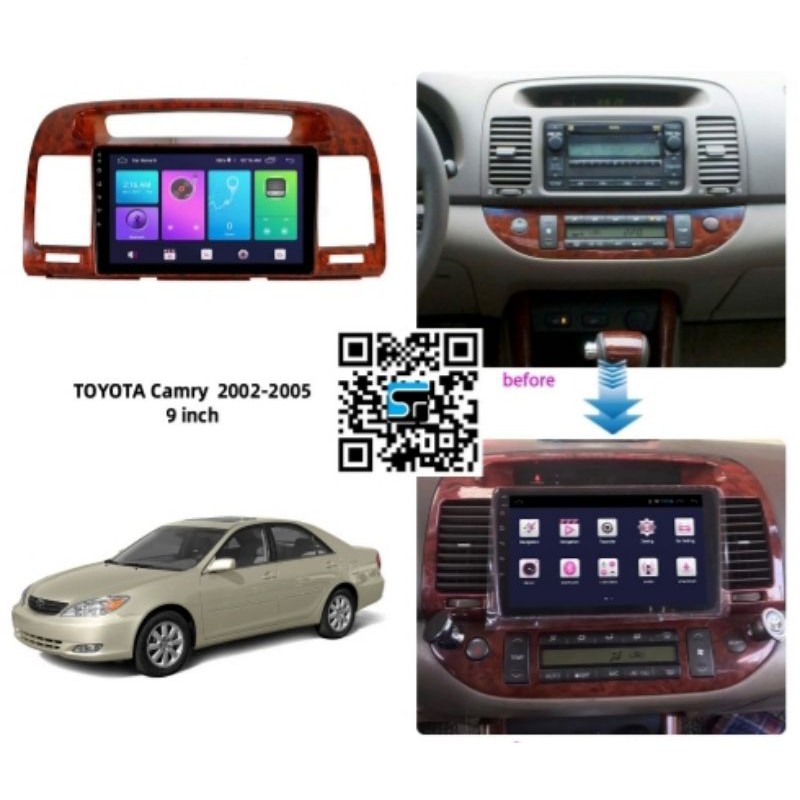 Mặt dưỡng xe toyota camry 2002-2005 có jack nguồn zin