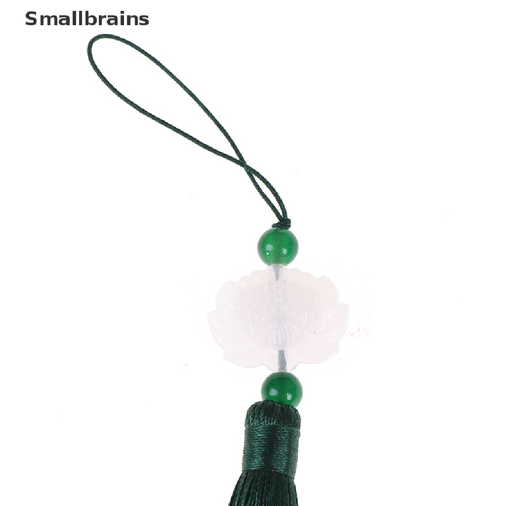 Smbr Phụ Kiện Tua Rua Hoa Sen Trắng Ngọc Bích Bằng Hợp Kim Phong Cách Trung Quốc Cổ Điển Dùng Làm Đồ