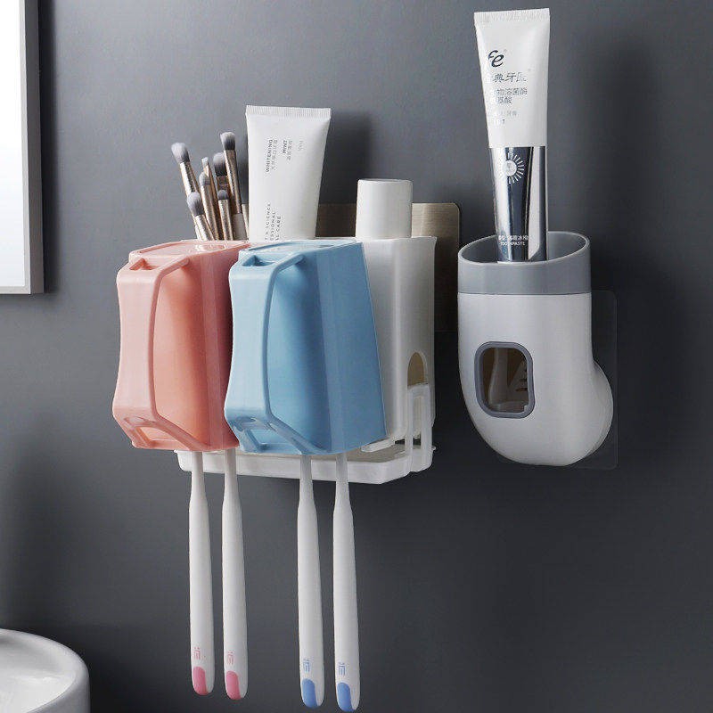 kệ lò vi sóngđời Hộp đựng bàn chải đánh răng, giá để bàn chải đánh răng, nghệ thuật bóp kem đánh răng, treo tường