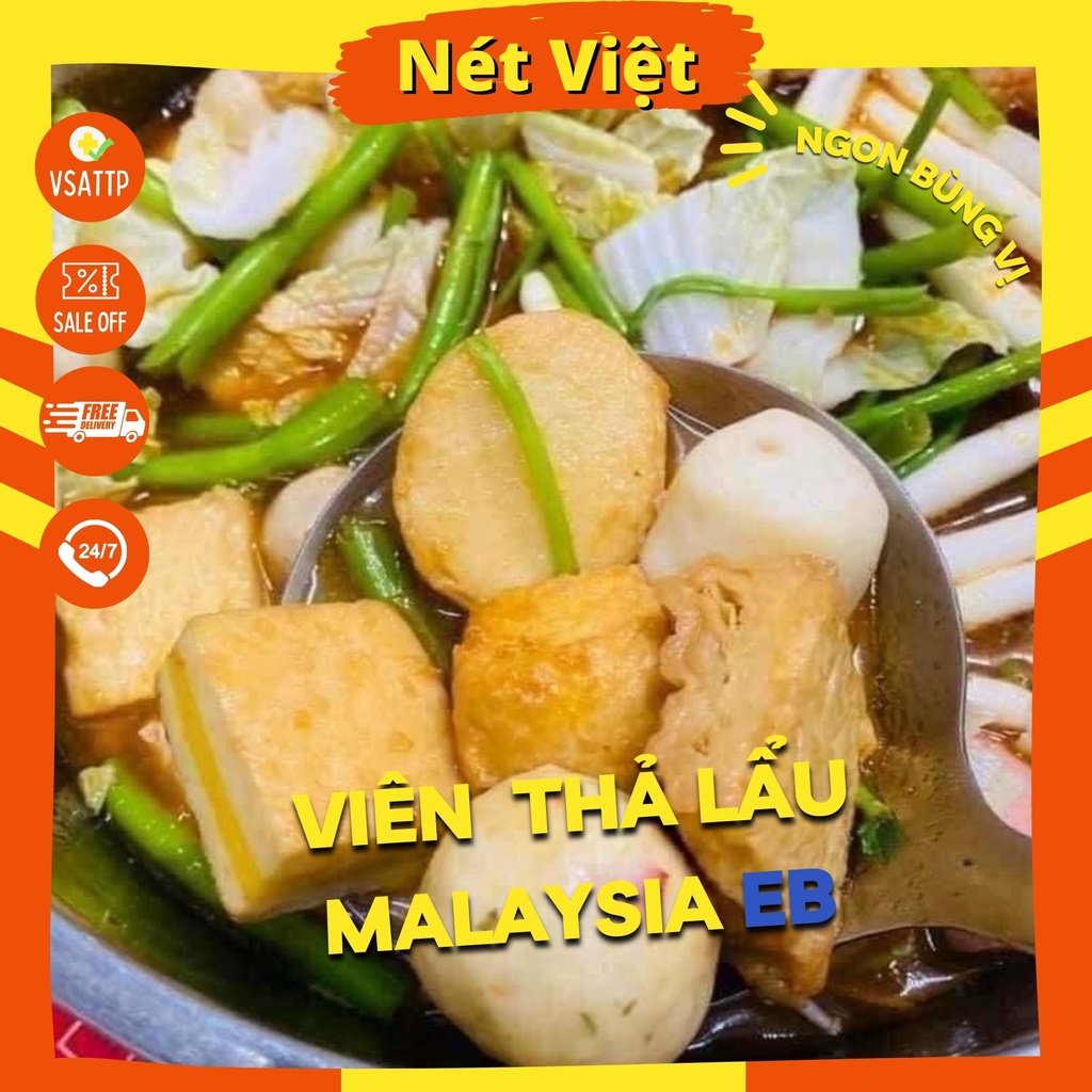 Viên thả lẩu mix 5 trong 1 EB Malaysia, túi 500gr