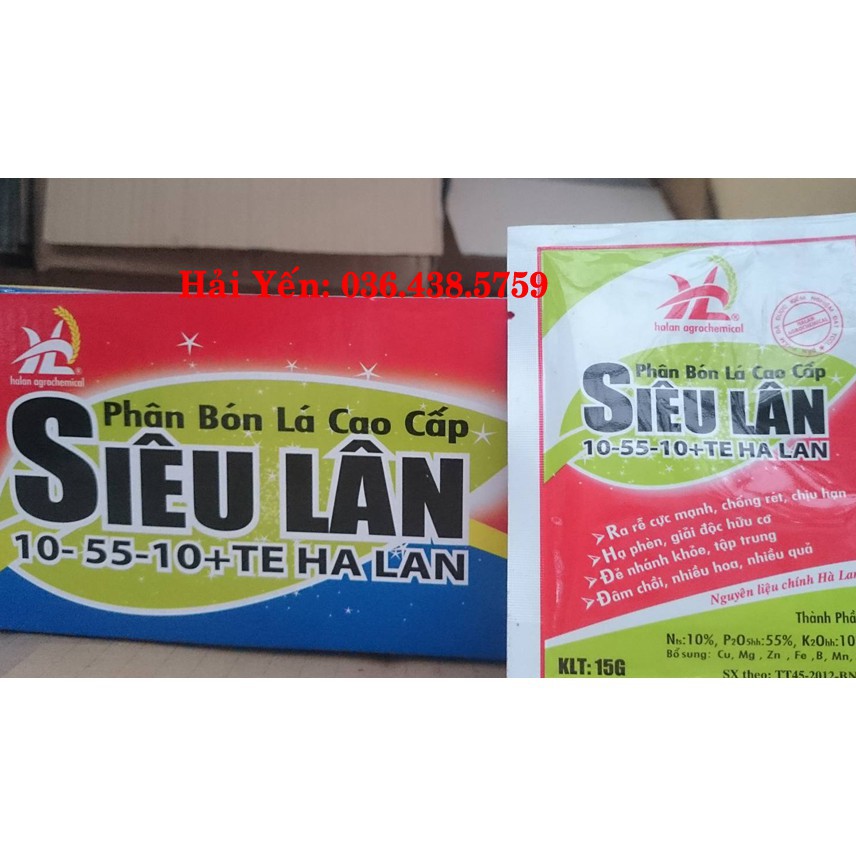 SIÊU RẺ - Siêu lân 10 55 10  TE  gói 15g hàng nhập khẩu.