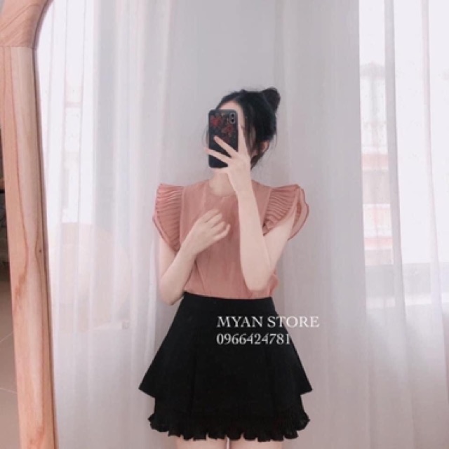 Áo cánh tiên tay xếp li