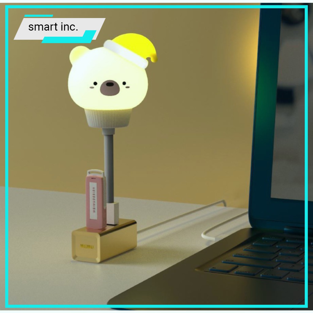 Đèn Led Ngủ Cho Bé Hình Thú Cảm Biến Chạm Tự Sáng Sạc Pin USB Dễ Thương Cute