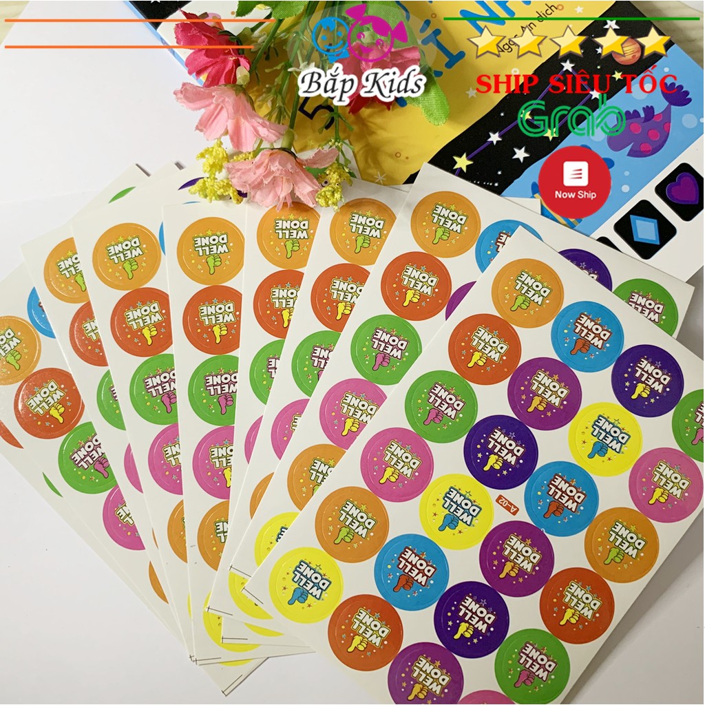 Bộ Sticker Ngộ Nghĩnh 10 Tấm, Phụ Kiện TK KIDS