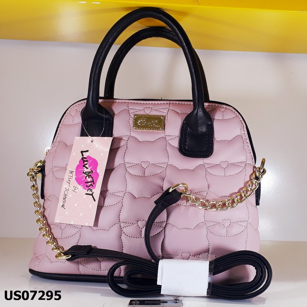 túi xách Luv Betsey hàng xách tay USA logo mèo màu hồng phấn - US07295