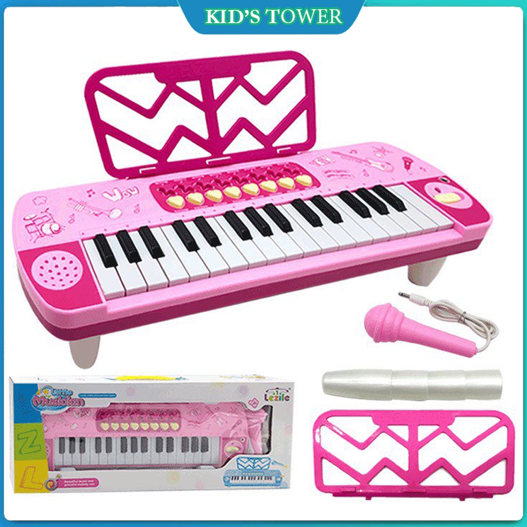 Đàn Piano Cho Bé Đồ Chơi, Có Đèn Nhạc Và Micro Chuẩn Âm Thanh