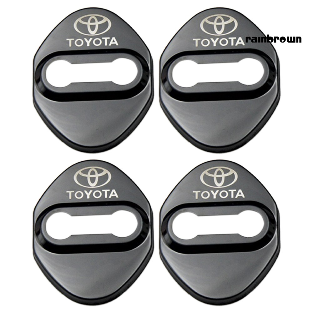 Bộ 4 Khung Thép Không Gỉ Bảo Vệ Khóa Cửa Xe Hơi Toyota Camry Corolla