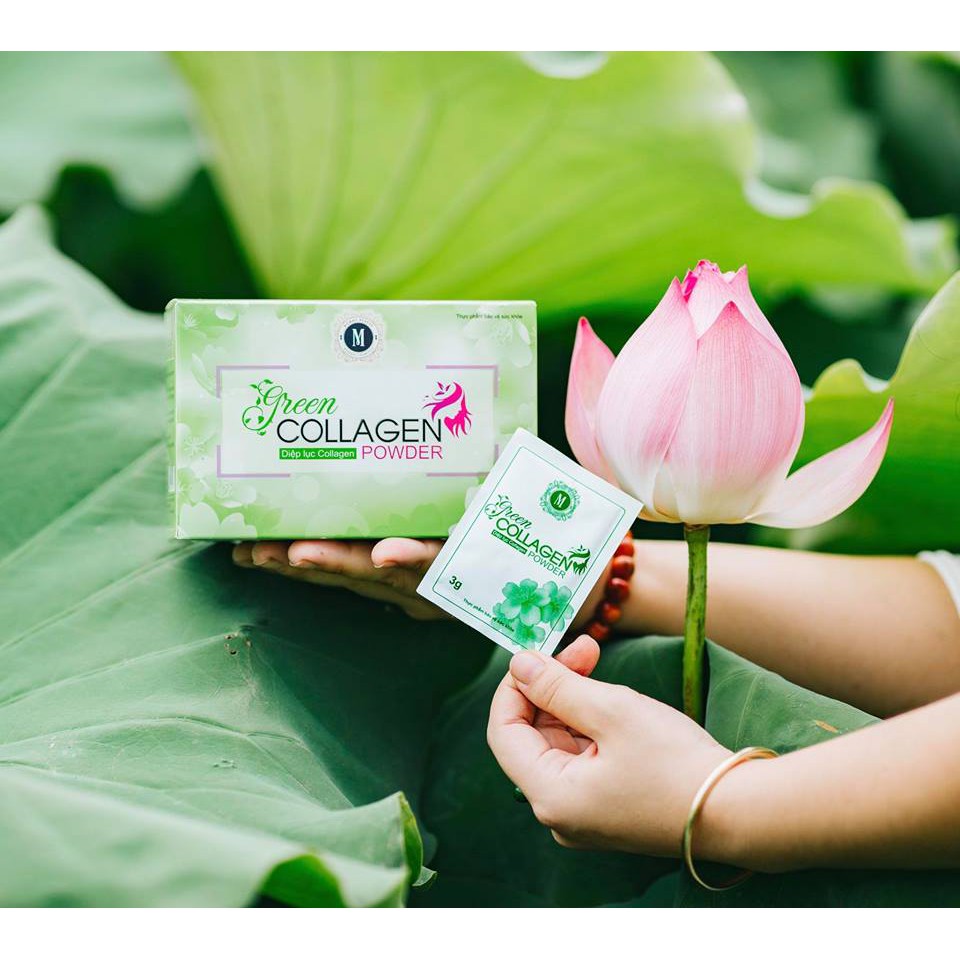 Diệp lục collagen hộp 30 gói Mới