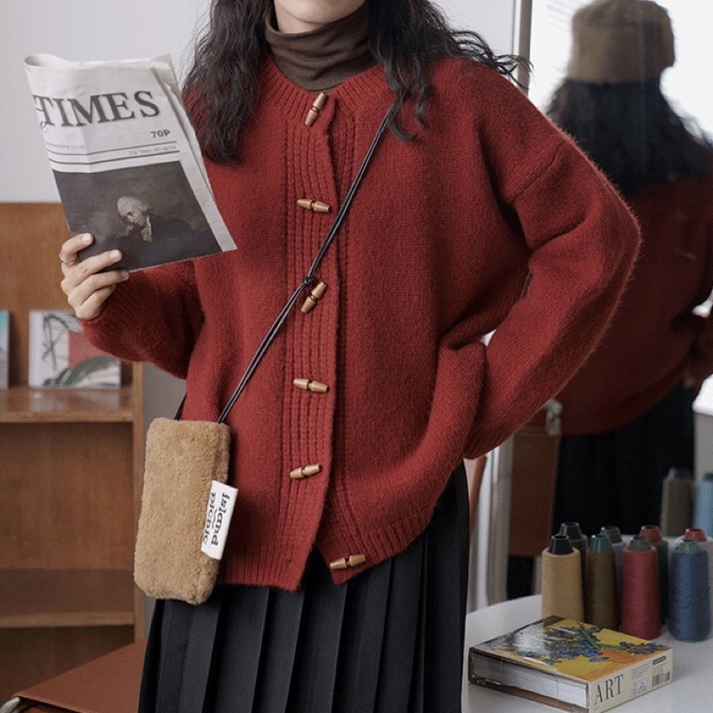 Áo Cardigan Vintage xinh xắn/Cardigan len phong cách Hàn Quốc  007