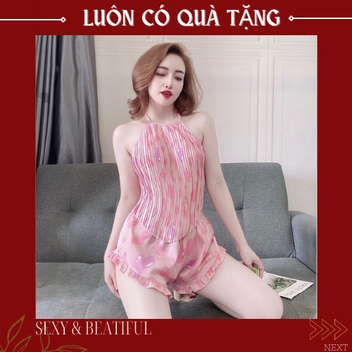 Bộ Đồ Ngủ Mặc Nhà Dập Ly ⚡ SEXY GIRIL  ⚡ Bò LaTin Mát Mẻ, Ôm Gọn Dáng Mềm Mịn Mẫu Mới Nhất 2021- Size: < 60Kg - Sun Shop | BigBuy360 - bigbuy360.vn