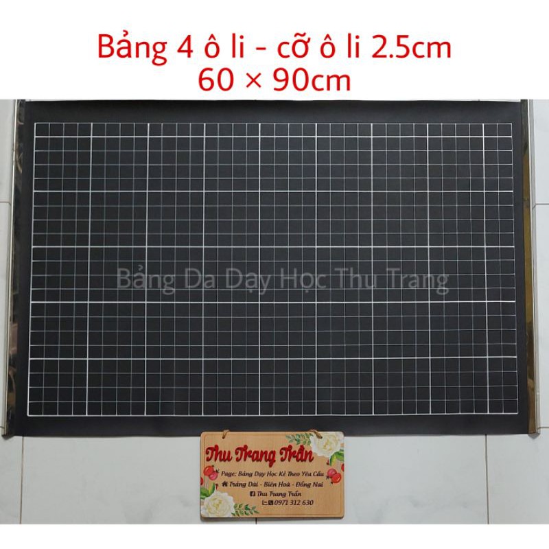 ⭐Bảng 4 ô li - cỡ ô li 2.5cm - 60×90cm - Ko nẹp